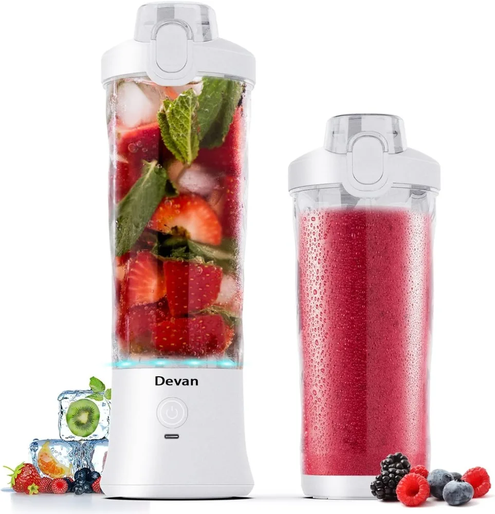 

Portable Blender,270 Watt for Shakes and Smoothies Waterproof Blender USB Rechargeable with 20 Oz BPA Free Blender Cups