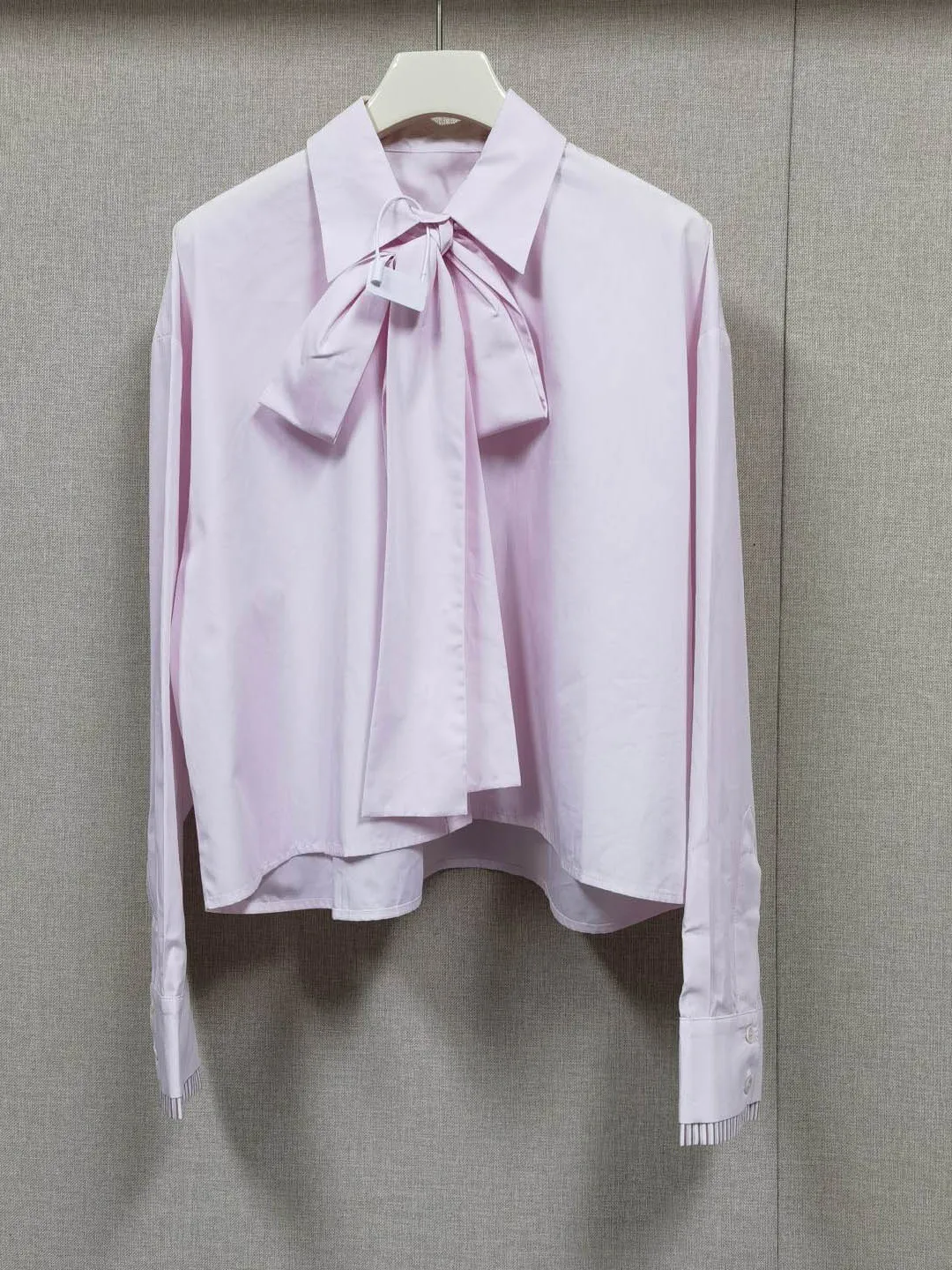 

Ele Light Pink Long Sve Knot Belted irt Women's Slimming irt Early Autumn New Sle M Home Luxury Sle