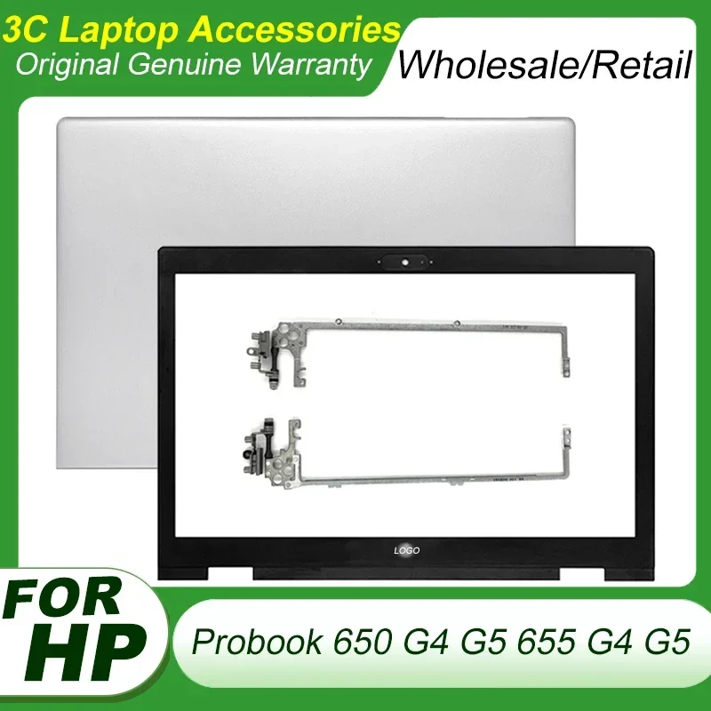 Laptop original LCD tampa traseira, moldura frontal Frame, dobradiças, tampa traseira, caixa de habitação superior, HP Probook 650, G4, G5, 655, L09757-001, novo