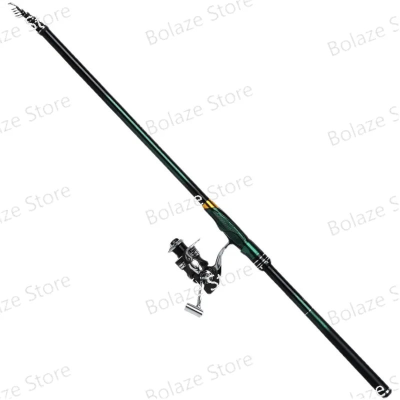 Long-section carbon ultra-hard ultra-light long-throw sliding drift large guide ring rocky fishing rod