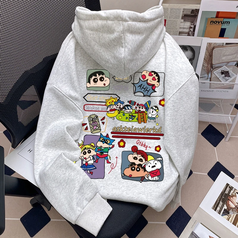 

Новая модная толстовка на флисовой подкладке с капюшоном, осень-зима 2024, молодежная, с мультяшным принтом, в американском стиле, повседневная, с длинными рукавами