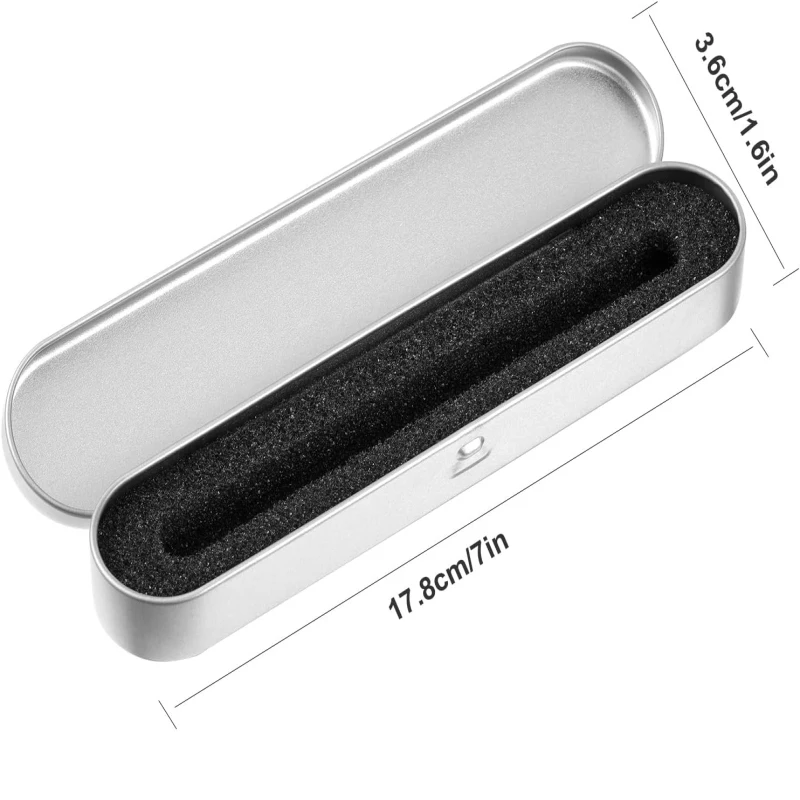 20 Pcs Metal Pen Box with Cushion, Metal Hinged Tin Stationery Box Empty Bulk Case Collection Set for Business Birthday Pen Case
