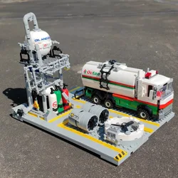 Chemical Plant Laboratory Loading Station Model Building Blocks Transport Desktop Decoration Assembly Bricks Toys For Kids Gifts