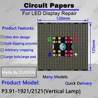 P3.91 -1921-2121（VL） Circuit Paper，Vertical lamp which is usual，120X125mm ,Used for repairing damaged PCB pads