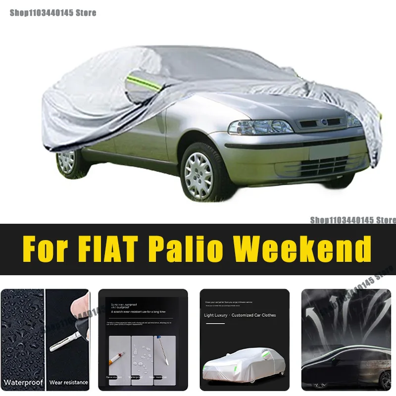 

Full Car Covers Outdoor Sun UV Protection Dust Rain Snow Oxford cover Protective For FIAT Palio Weekend Accessories