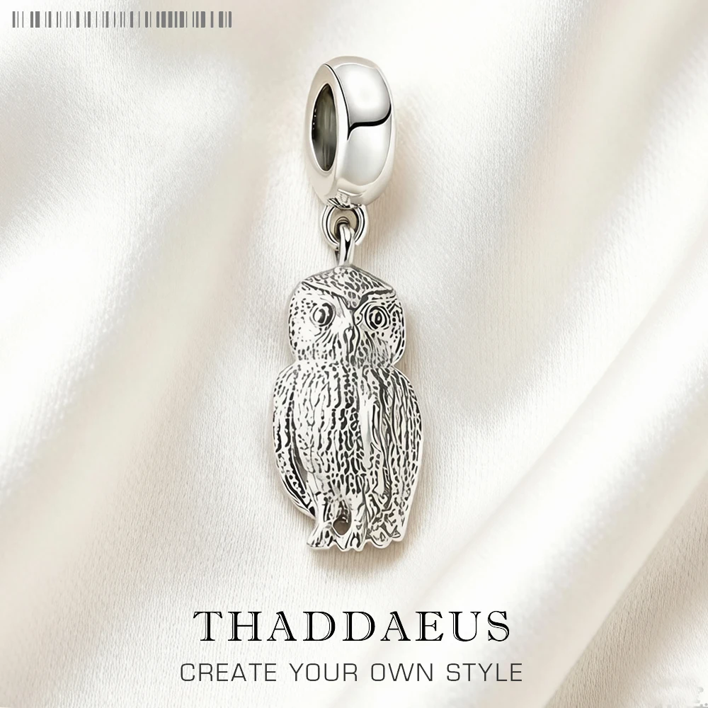 Owl Charm Fashion Jewelry Summer Brand New Trendy 925 Sterling Silver Cute Pendant