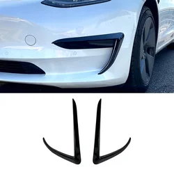 Front Bumper Spoiler Fog Lamp Cover Air Knife Splitter Body Kit For Tesla Model 3 2017 2018 2019 2020 2021 2022