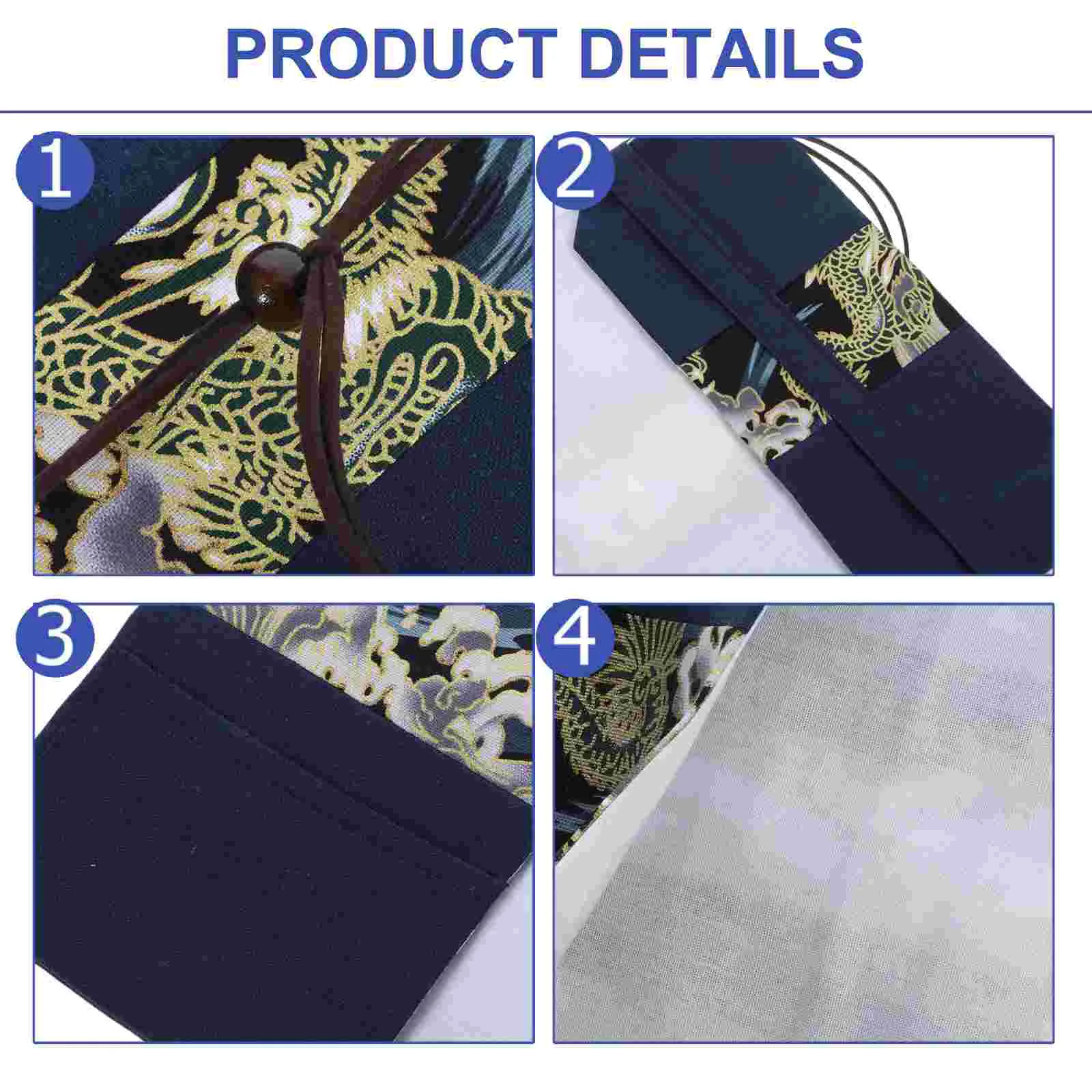 Fabric Book Cover Creative Protective Case Books Sleeve Cloth Protector Adjustable Pouch