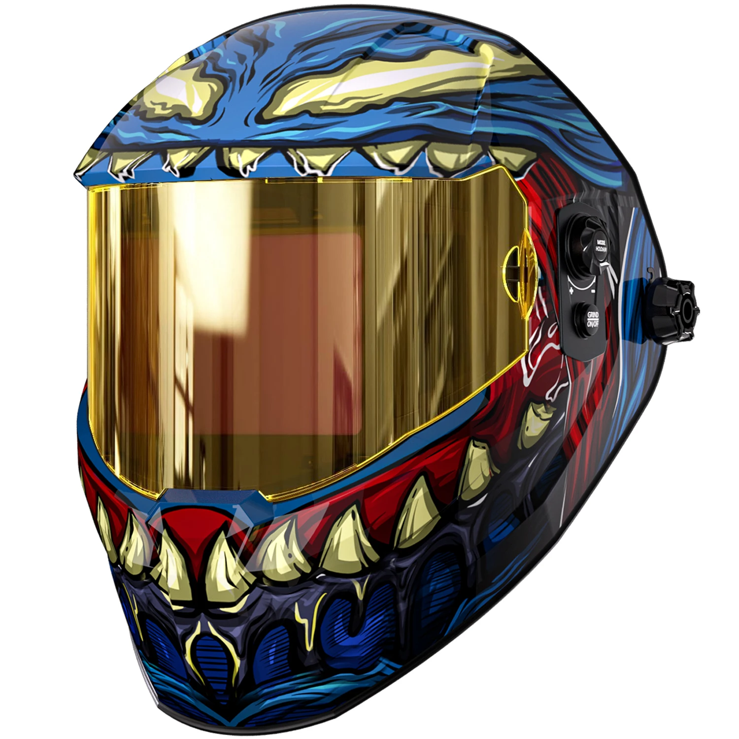 Casque de soudage ANDELI à obscurcissement automatique avec grande visière couleur réelle, alimenté par cellule solaire, masque de soudeur, casque de protection pour le visage