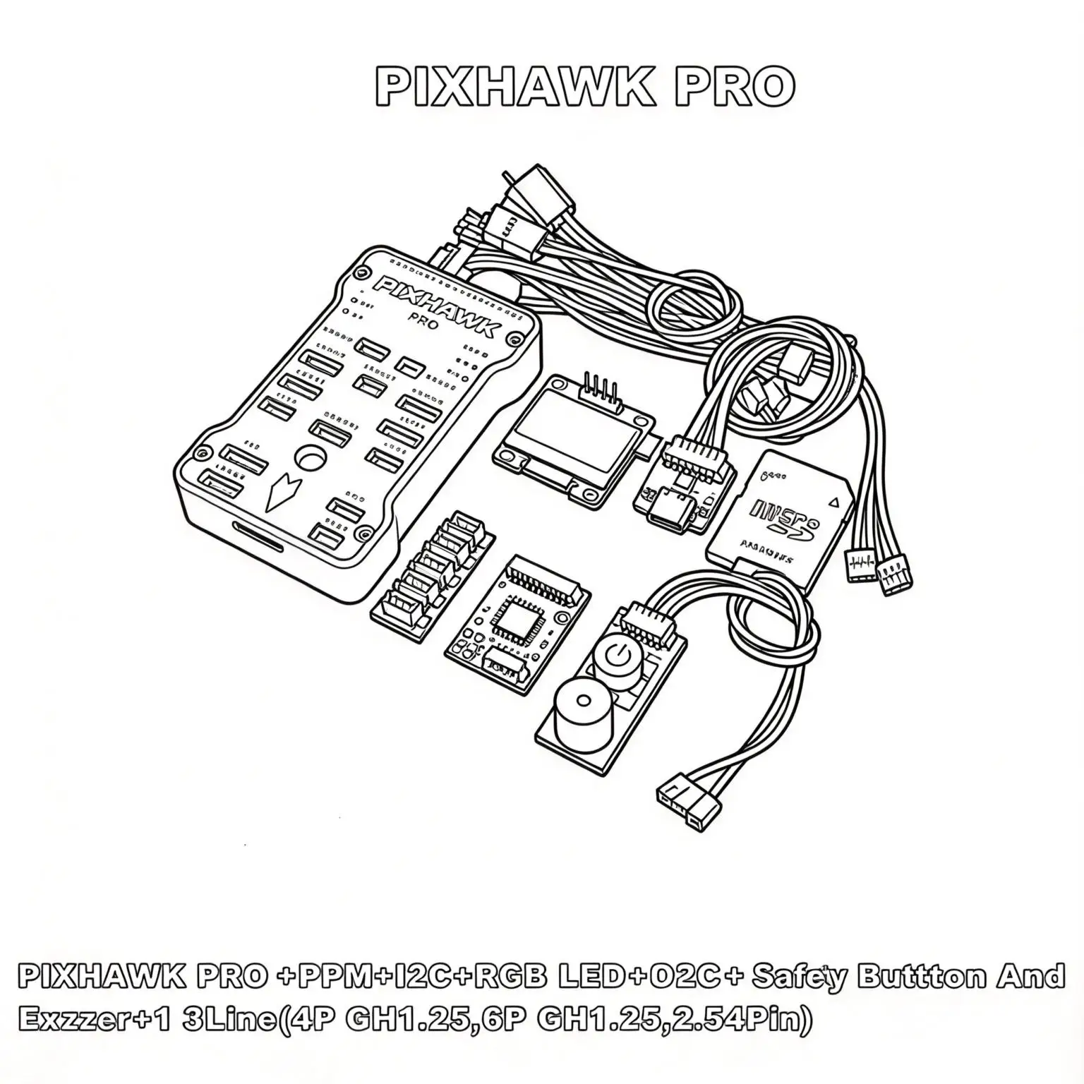 Angeltoy PIXHAWK PRO PX4 PIX 32 Bit White Shell Flight Controller with Simple/Standard/High Collocation Autopilot Quadcopter