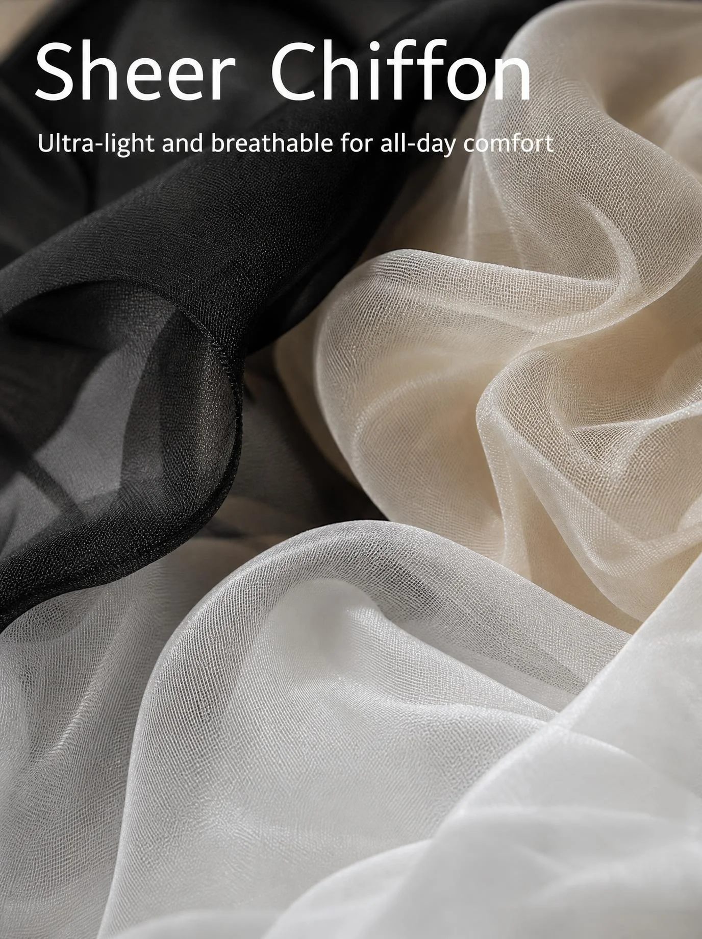 Kurzer, leichter Überwurf aus transparentem Chiffon, locker geschnitten, ideal als Abendkleid-Accessoire. – Detail 3
