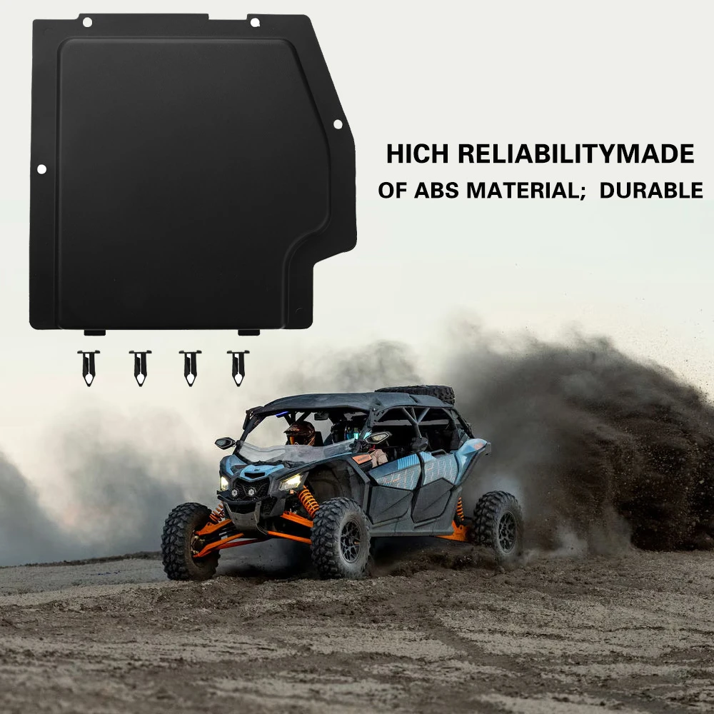 

Black Plastic Battery Cover Kit for Can-Am Maverick X3 MAX 2017-2025 All Models Plastic Battery Cover Plate