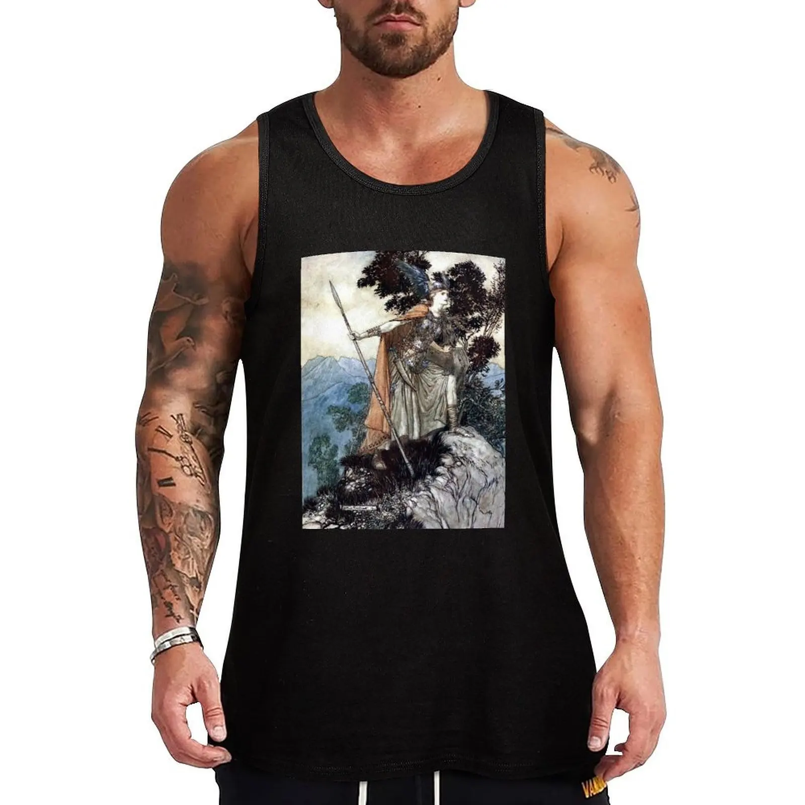 Brunhilde - Rhinegold and the Valkyries - Arthur Rackham Tank Top Anti Wrinkle Tank Top Easy Care Casual Sleeveless