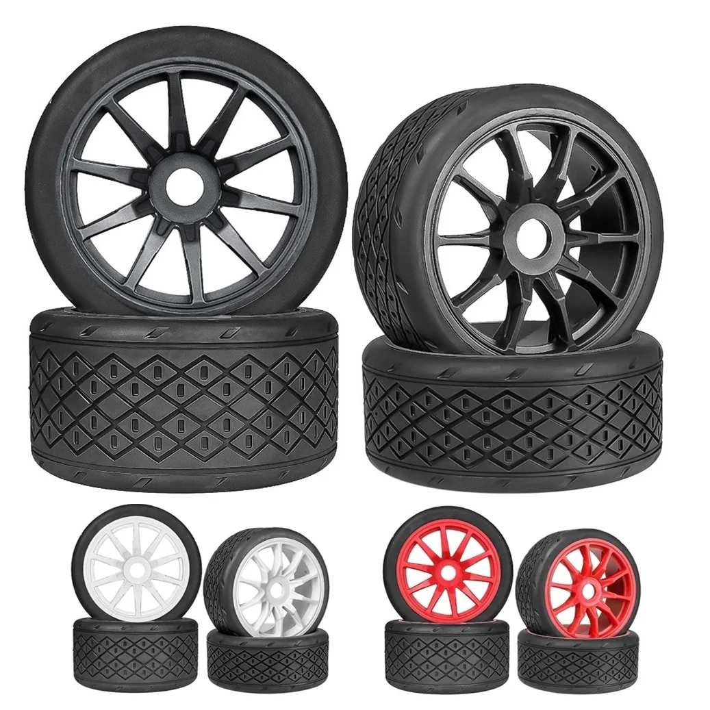 4pcs 53/107 42/100 Tire Tyre 17mm Wheel Hex for Arrma 1/7 Infraction Limitless Felony FSR Model GT RC Car Upgrade Parts