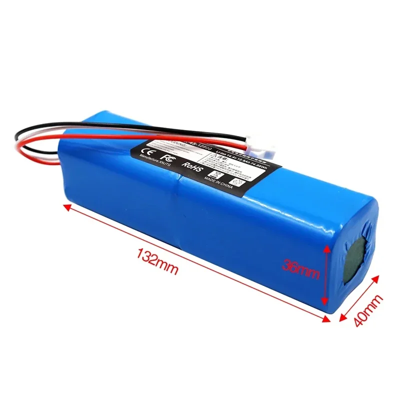 2024 100% Original For XiaoMi Viomi S9 Lydsto R1 Roidmi Eve Plus 14.4V lithium battery 2P4S 5200mAh 6800mAh 9800mAh 12800mAh