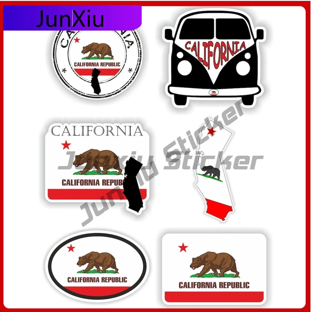 

California Usa Stylish Wall Anti Scratch Sticker Accessory Truck Bumper Decal UV Durable Cool Fade Funny Sticker Trendy Vinyl
