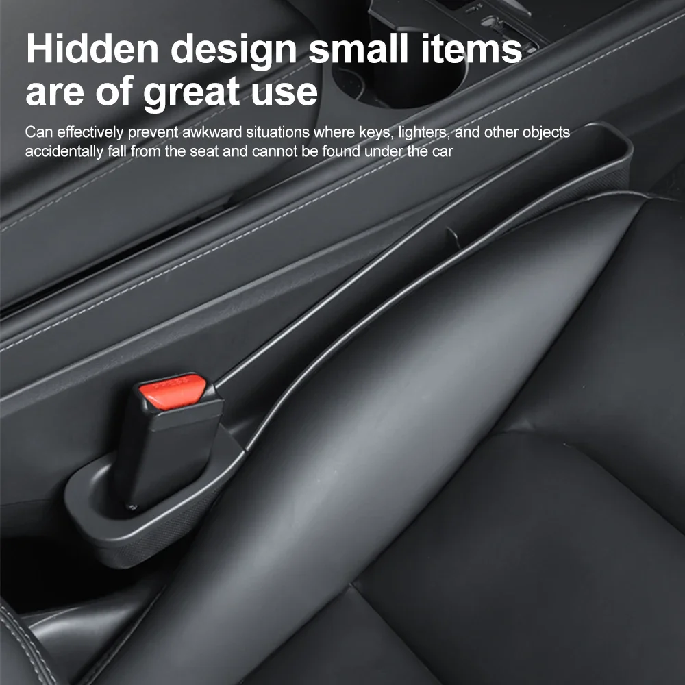 Car Seat Gap Filler Strip Side Seam Filler Strip Seat Gap Leak-proof Filler Strip TPESeat Seam Storage Box Suitable for MODEL3/Y