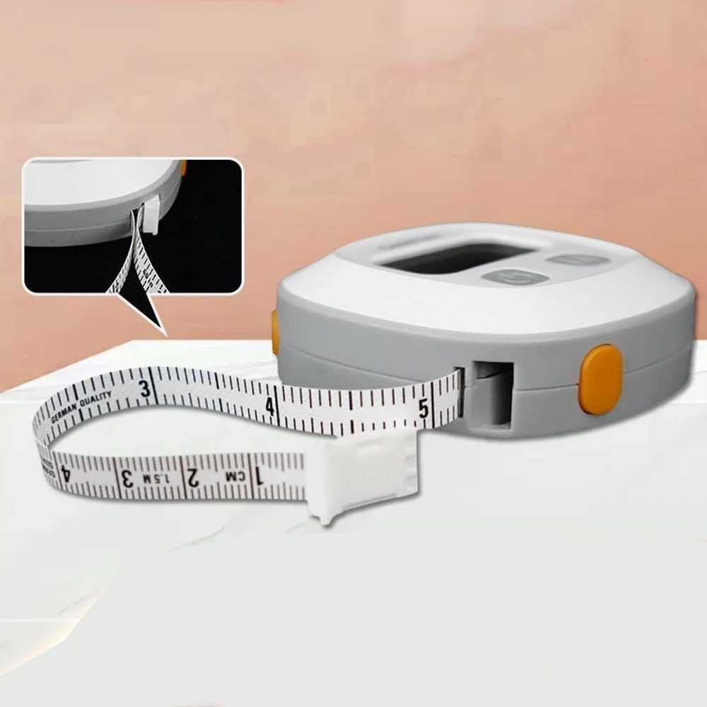 Retractable Digital Smart Body Tape Measure with App Portable 150cm Bluetooth LED Electronic Health Test