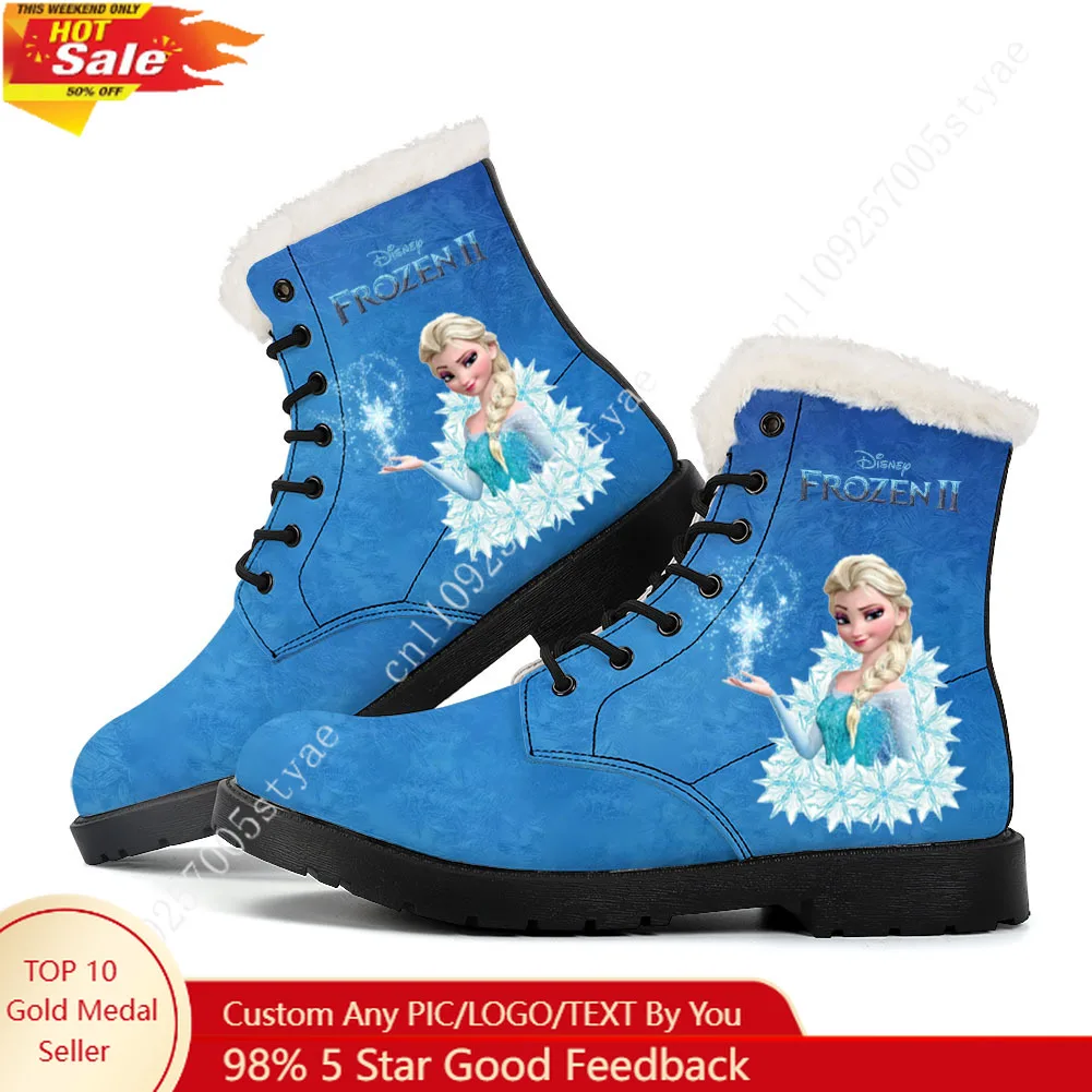 

Плюшевые теплые ботинки Disney Frozen Aisha для мужчин и женщин, зимние уличные ботинки для походов и снега