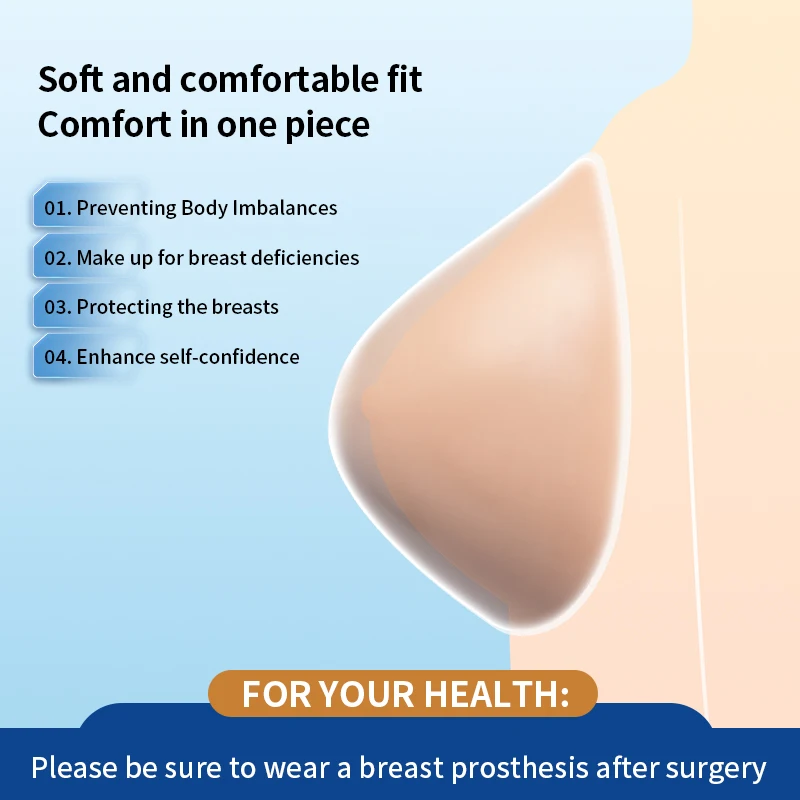 ONEFENG QVDTR Light Weight Silicone Breast Prosthesis for Women Bras With Breathable Resection After Lightweight Breast Surgery