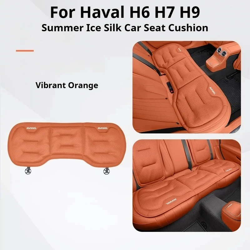 For Haval H5 Dargo H6 Raptor H9 M6 Ice‑Silk Summer Cooling Rear Row Car Seat Cushion Breathable Interior Accessories