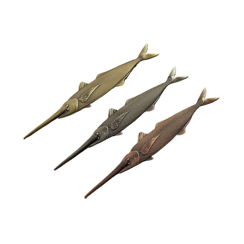 Swordfish Copper Tea Knife Zinc Alloy Anti-Oxidation Tea Needle Rustproof Pry Tool Kung Fu Tea Accessory