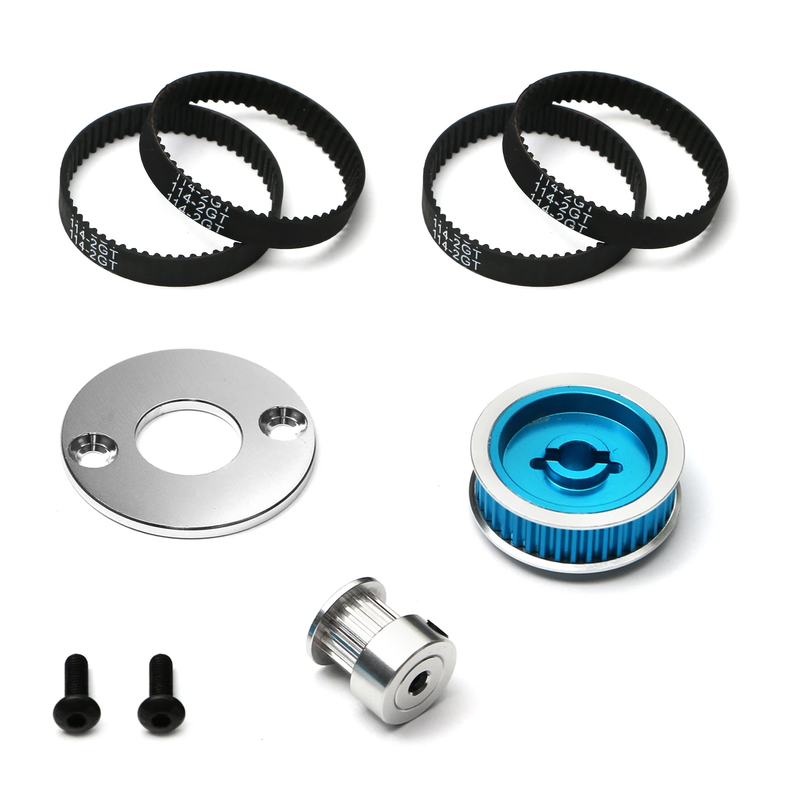 Low Noise Belt Drive Conversion Kit Transmission Gears System TT02 Belt Drive Gear Upgrade for Tamiya 1/10 TT02 Series