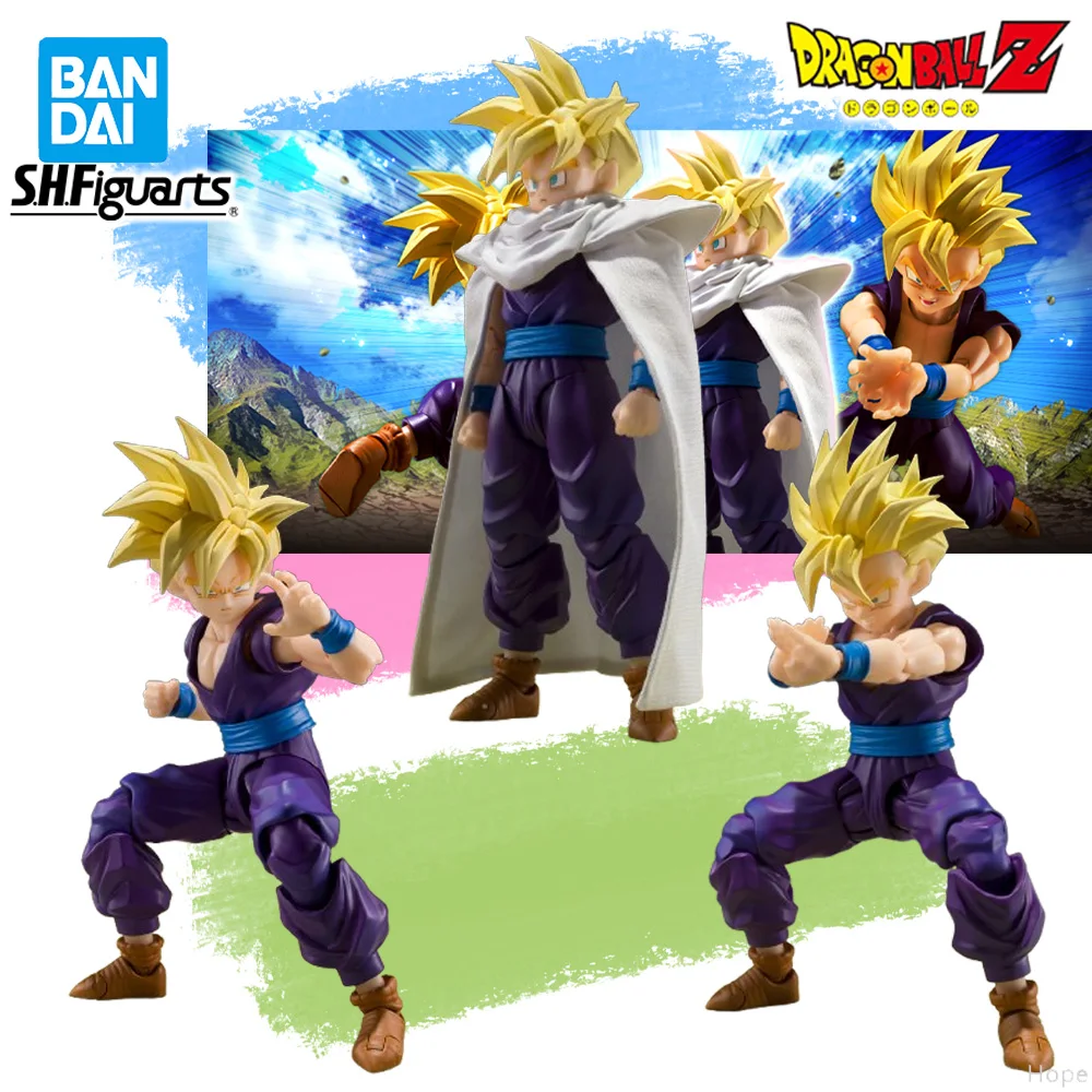 

В наличии подлинная фигурка BANDAI SHFiguarts Dragon Ball Z The Fighter Who Surpassed Goku Super Saiyan Son Gohan, фигурка аниме, экшн-модель