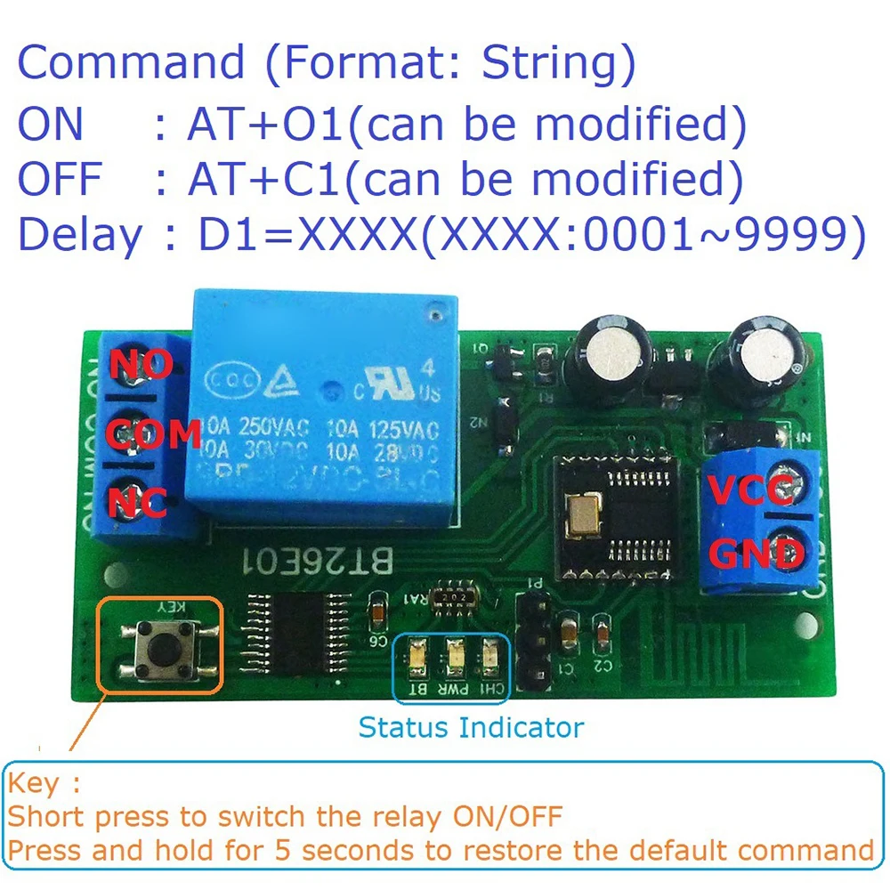 DC 12V For IOS Android Bluetooth Relay 2.4G RF Remote control IOT Module Command customization Switch Board