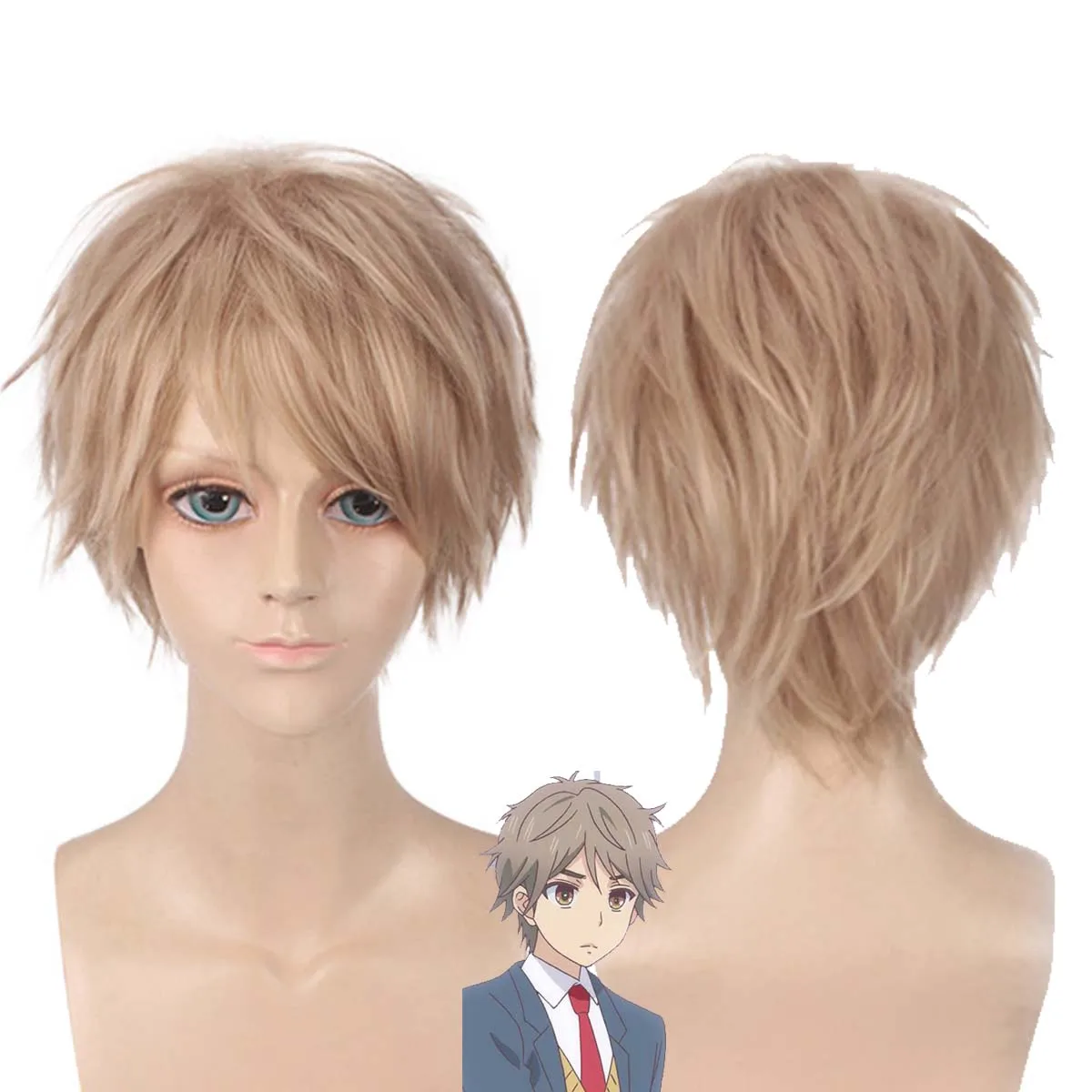 Anime Watashi Ga Motete Dousunda Shinomiya Hayato Nishina Shima Cosplay heat resistant Hair Wig