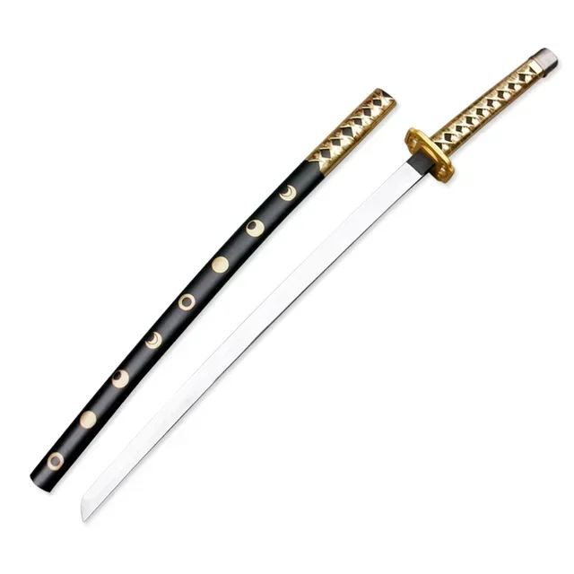 

[Funny] 100cm Cosplay Online Game Touken Ranbu Mikazuki Munechika weapon Katana Samurai Wooden Sword model Anime Costume party