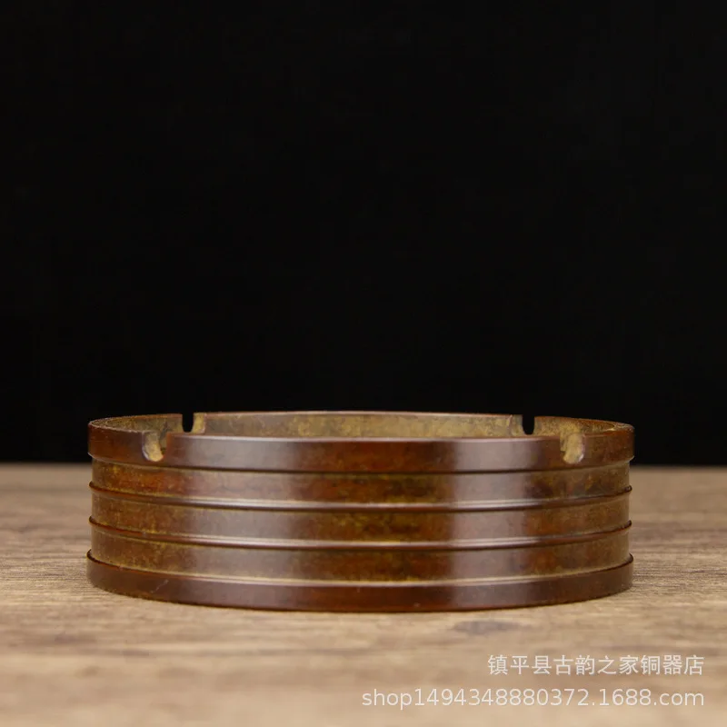 Pure Cloud Pattern Landscape Copper Ashtray Incense Burner Ornament for Office Living Room Shop Study Decoration