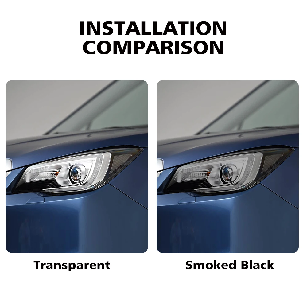 

For Subaru Forester SJ SK 2016-2026 Smoke Black High-Gloss Pre-Cut TPU Headlight Protective Film PPF Anti-Scratch Vinyl Film