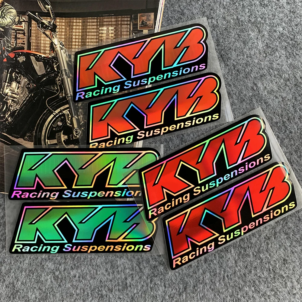 Stiker Sepeda Motor Motocross Stiker Suspensi Garpu Laser KYB Dekorasi Modifikasi Reflektif Sepeda GOPRO KN