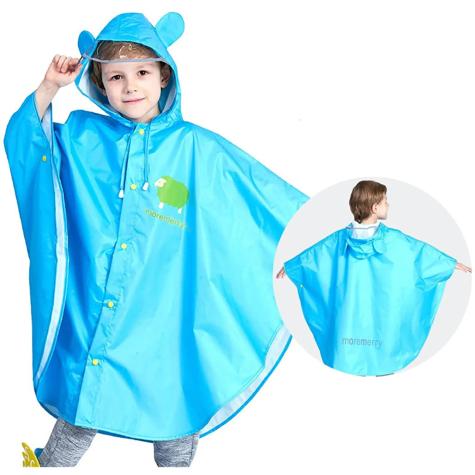 Girls Raincoat Jackets 3-8 Years 2024 Children Long Printed Hooded Trench Coat Kids Outerwear Outdoor Boys Girls Sports Raincoat