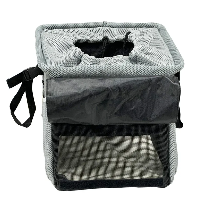 

Soft-Sided Ventilated Oxford Eco-Friendly Pet Bicycle Basket Small Medium Puppy Cat Dog Bike Carrier Backpack with Safety Strap