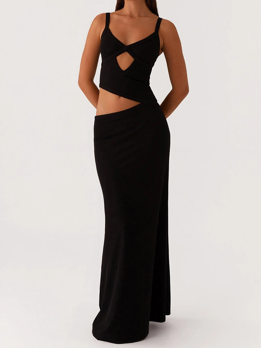 Vネックのノースリーブドレス,ホルタートップ,長袖,透かし彫り,新しい夏のファッション,カクテルパーティー,s,m,l