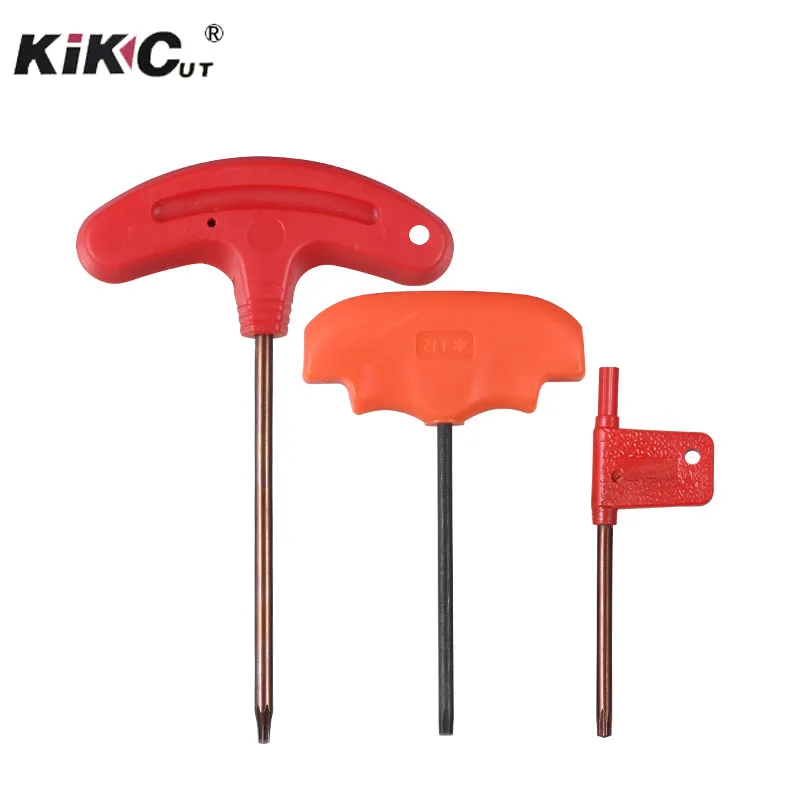 10pcs T6 T7 T8 T10 T15 T20 Red Flag Wrench CNC Tool Holder Screw Wrench Machine Tool Accessories Components