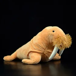 30cm Cute Walrus Simulation Odobenus Rosmarus Dolls Cuddly Soft Stuffed Plush Toy Lifelike Ocean Animals Christmas Gifts