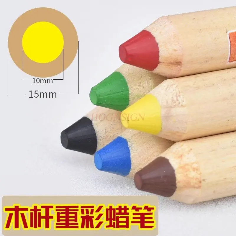 3 pieces/bag Bold Mini Short Rod Colored Pencil, Children's Graffiti, Children's Drawing Triangle Rod Colored Lead