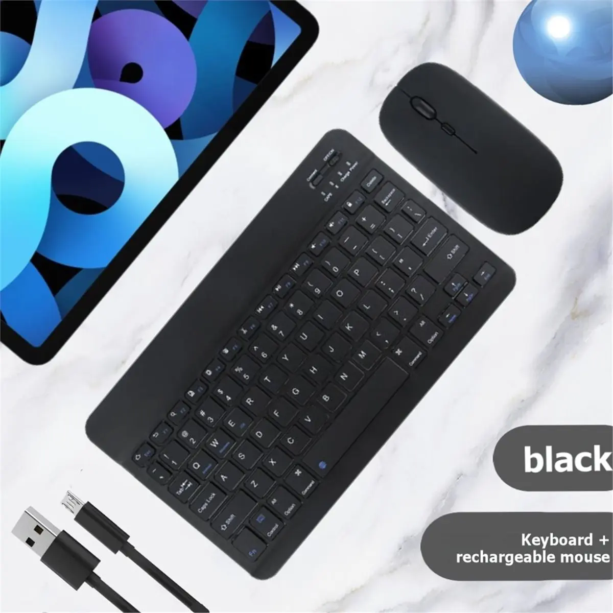 a60i-ミニワイヤレスbluetoothマウス-101インチ-btユニバーサルキーボード-ios-pad-8、第10世代、第9世代スマホ、タブレット、android-a対応-ポータブル