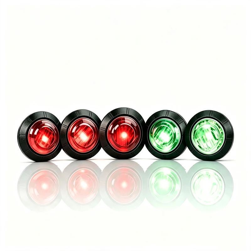 5PC/10PC 12V 24V LED Side Marker Lights Car Light Front Grille Lamps Bumper Grill Hood Indicators Light for Truck Trailer Boat
