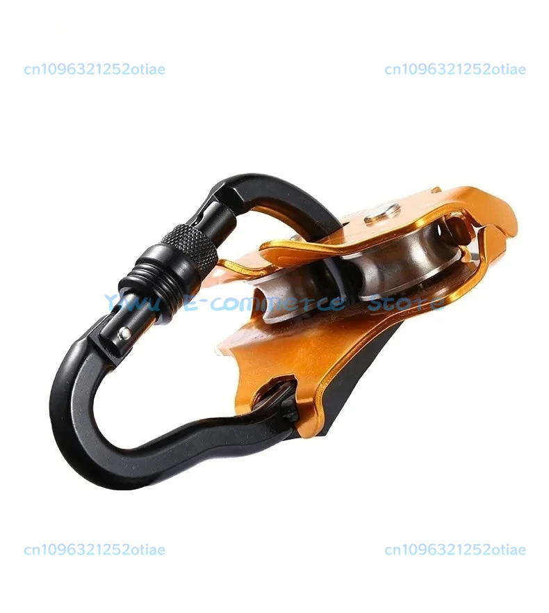 

20KN High Strength Lightweight Double System Pulley for Climbing Rescues Mountaineering Fall Protection Durable Rock