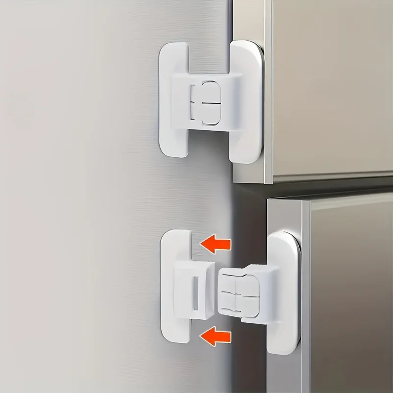 8Pcs Universal Refrigerator Lock Household Refrigerator Door Closer Multi-function Cabinet Door Lock Kids Security Protection