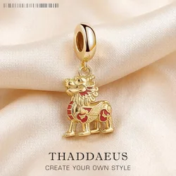 Chinese Pixiu Pendant 925 Sterling Silver Dangle Charm For Women Men Vintage Fine Jewelry Protection Gift