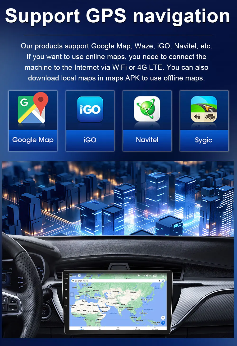 Android Auto Radio For KIA CERATO K3 FORTE 2021 2020 2019 2018 Car Stereo Navigation GPS Multimedia Video Player BT Carplay Head