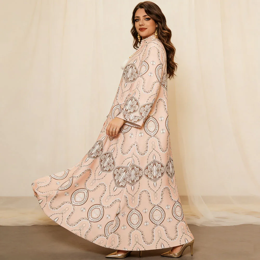 

Ид Марокко Платье Мусульманские Женщины Абая Рамадан 2025 Бисероплетение Абая Дубай Ислам Вечерние Платья Кафтан Длинный Халат Vestidos Largos