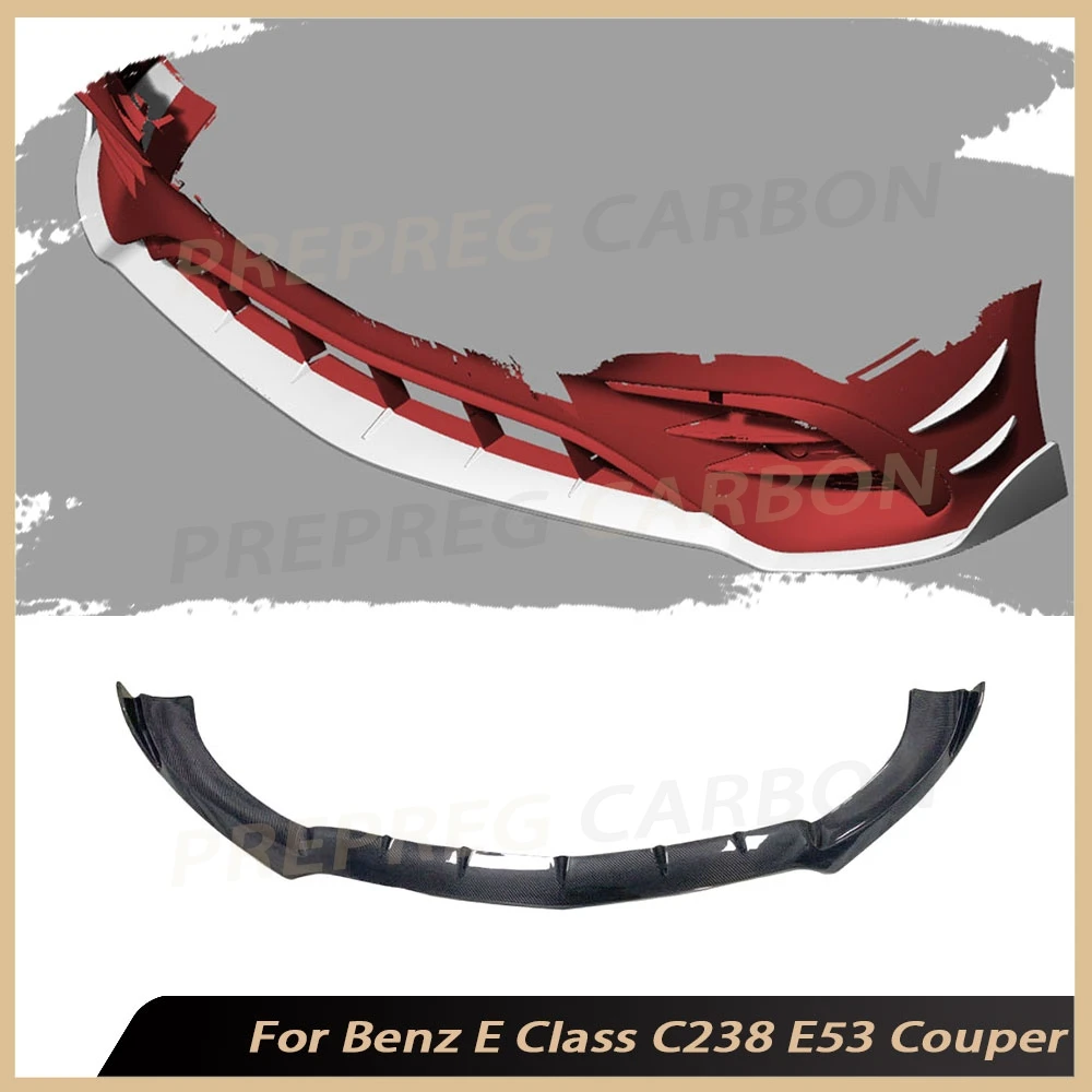 

Carbon Fiber for Benz E Class C238 E53 Couper 2021-2023 Front Bumper Spoiler Lip Diffuser Car Front Bumper Splitter Body Kit