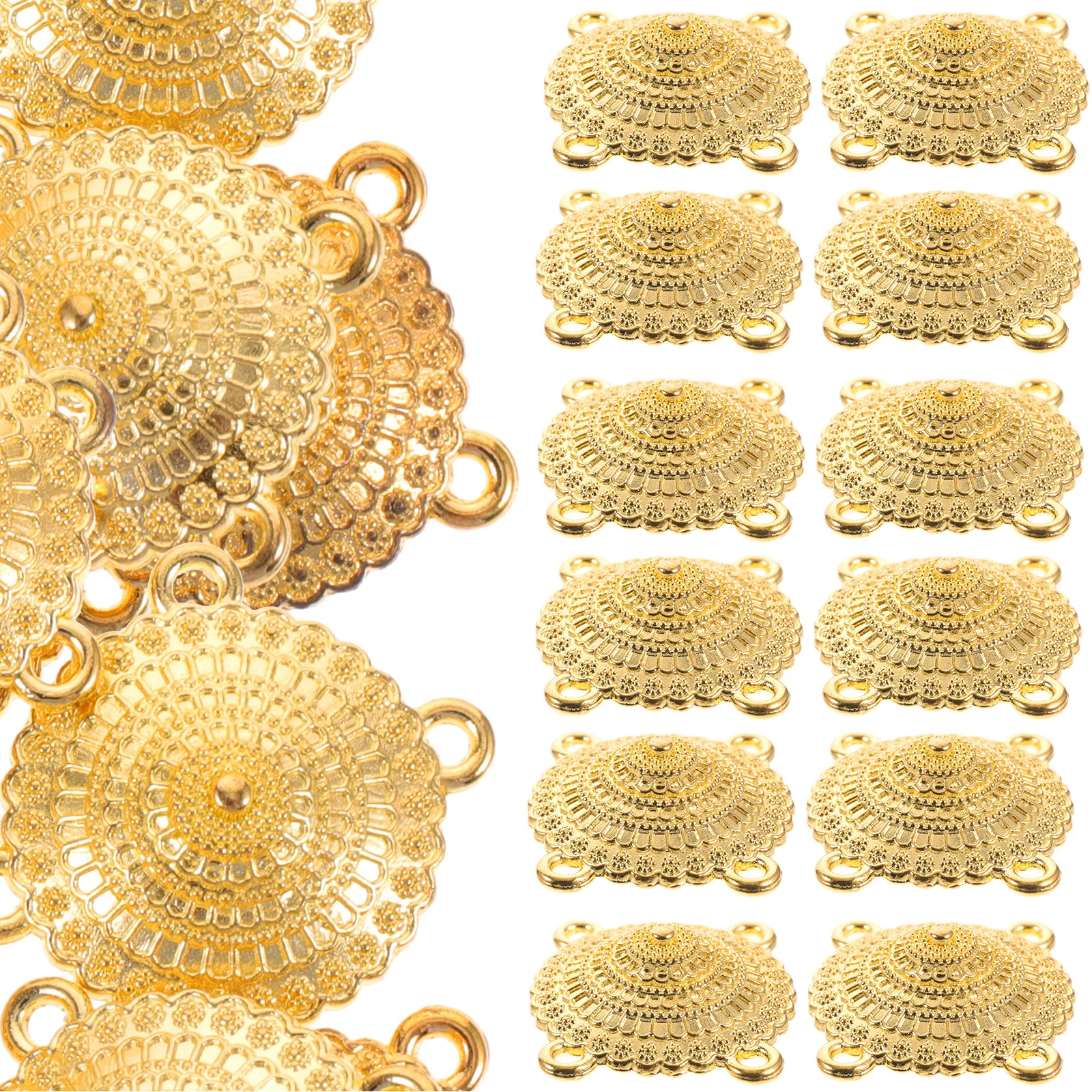 

20Pcs DIY Making Pendants Vintage Jewelry Charms Hollow Alloy Design for Necklace Bracelet Keychain Craft Handmade Ornament