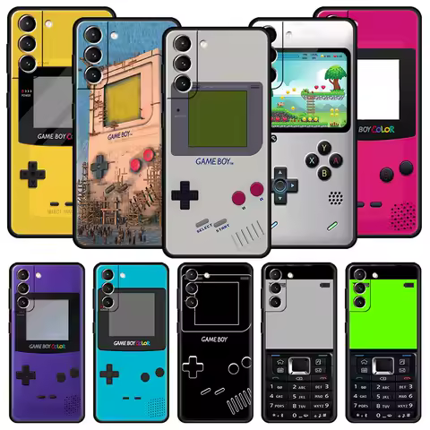 Gameboy Boy Game Phone Case For Samsung Galaxy S25 S24 S23 FE S22 Ultra S20 S21 5G S10 Plus S10E Soft Black Cover